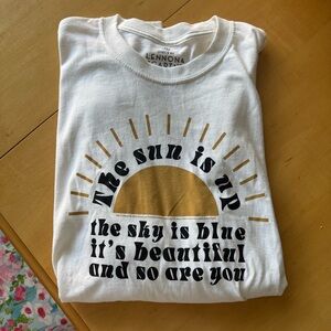 New long sleeve White T-Shirt - Lennon & McCartney Lyrics XL